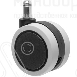 Опора колесная Ø65, стержень Ø11 мм, серия ØRHAØ, десмопан, со стопором, цвет черный – 112525356N3 - 1