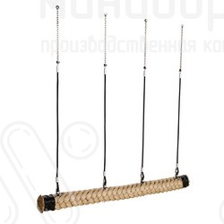 Качели трехместные подвесные из каната 