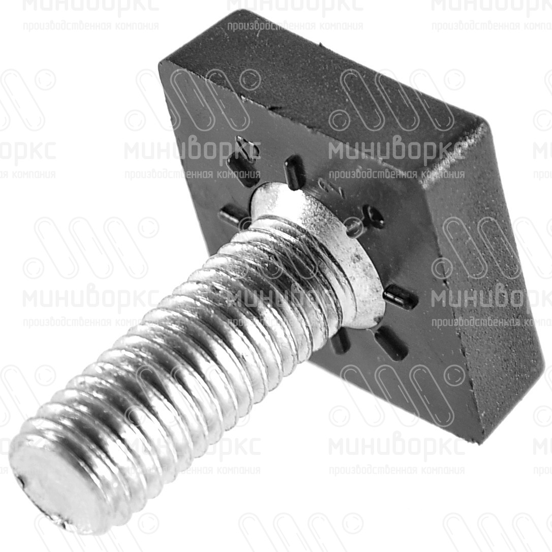 Опора резьбовая M8x25 Ø20x20, цвет черный – LV20830-01H - 3