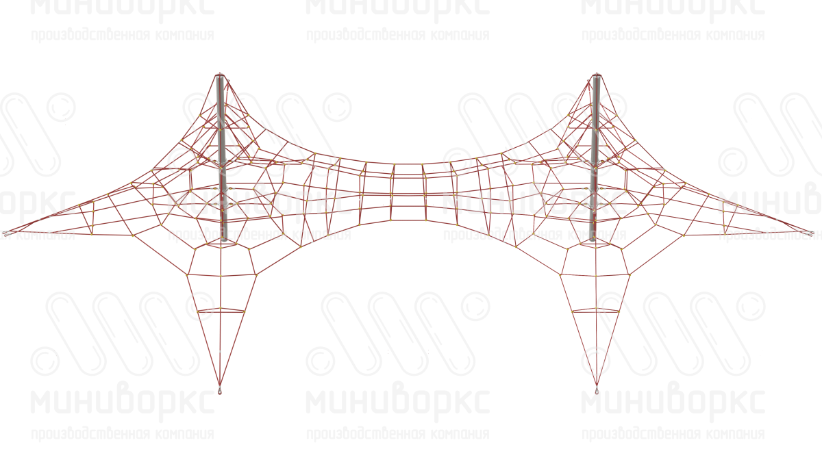 Канатные конструкции Пирамиды – P-0958-4w-Ral7016 | картинка 2