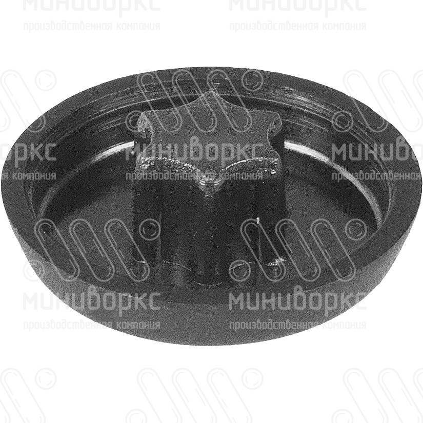 Заглушка пластиковая под конфирмат со шлицем Torx 25 (4.43 мм), цвет черный – TCVT-1-25N - 1