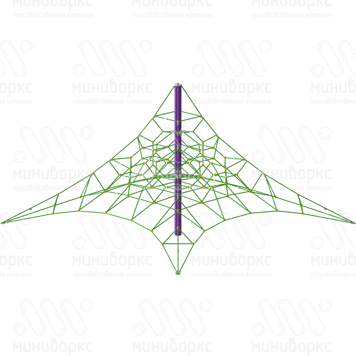 Канатные конструкции Пирамиды – P-2400-4w-Ral7016 | картинка 2