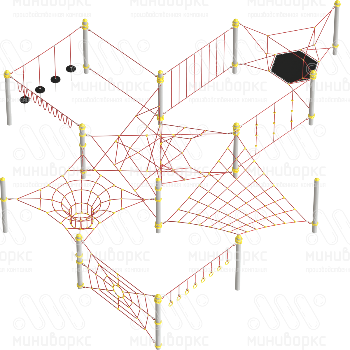 Канатные полосы препятствий – M-1096.20-3w | картинка 2