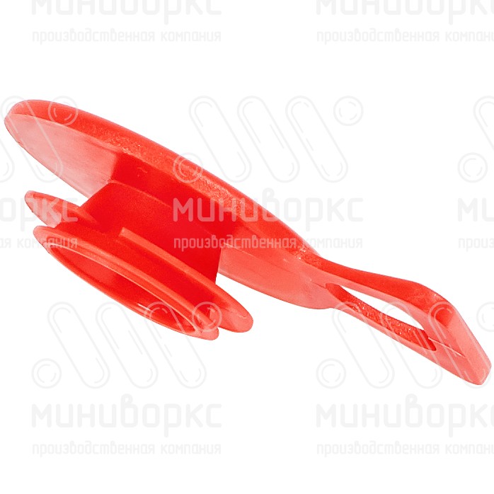 Пластиковая заглушка с лапкой под отверстие Ø19-27.6 мм, подходит под резьбу М26, М28, цвет красный – TP3/4 - 2