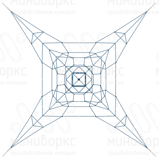 Канатные конструкции Пирамиды – P-1090-61-Ral7016 | картинка 3