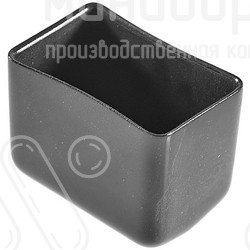 Заглушка наружная для прямоугольной трубы размером 20x40 мм, эластичная, цвет черный – CBPR40x20 - 1