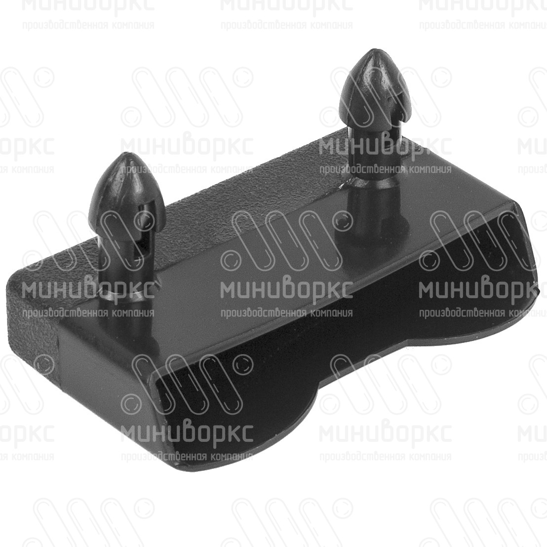 Накладной пластиковый латодержатель для лат сечением 53х8 мм, цвет черный – ЛН8-53-27ЧС - 1