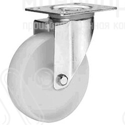 Промышленное колесо Ø80 мм поворотное с платформенным креплением, цвет белый – SRCN97-45 - 1