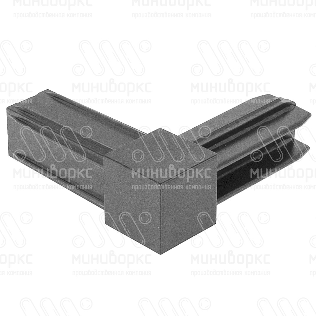 Угловой соединитель для двух квадратных труб 20x20 мм, цвет черный – С20-20-2ЧС - 4