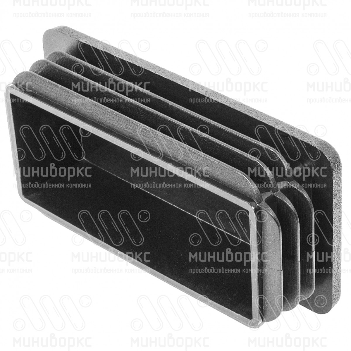 Заглушка пластиковая прямоугольная 50х100, практичная, цвет черный – 50-100ПЧС - 2