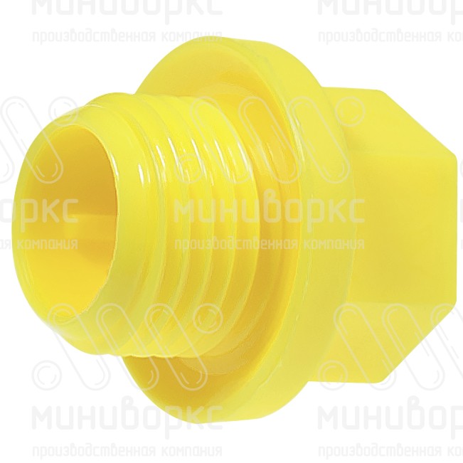 Заглушка пластиковая внутренняя с наружной резьбой GAS 1/4, цвет желтый – EP435-G1/4 - 2