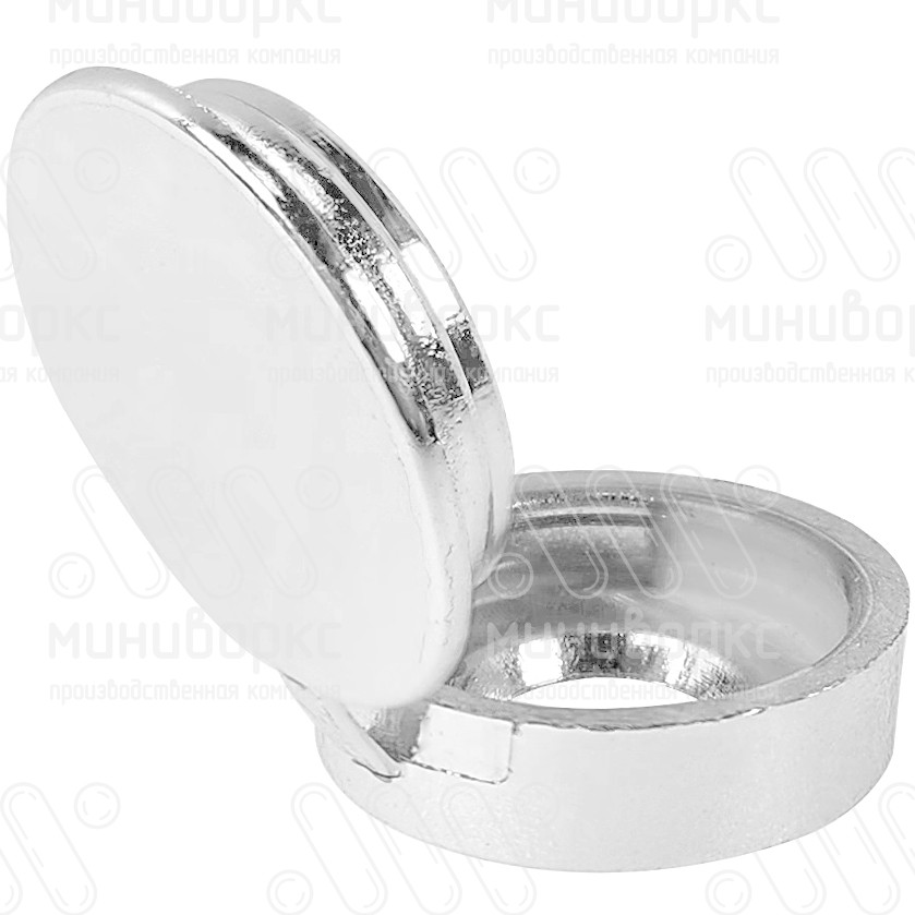 Колпачок хромированный декоративный с шайбой для самореза, отверстие в шайбе 5-6 мм, серия TCV, цвет хром – TCV5-6C - 2