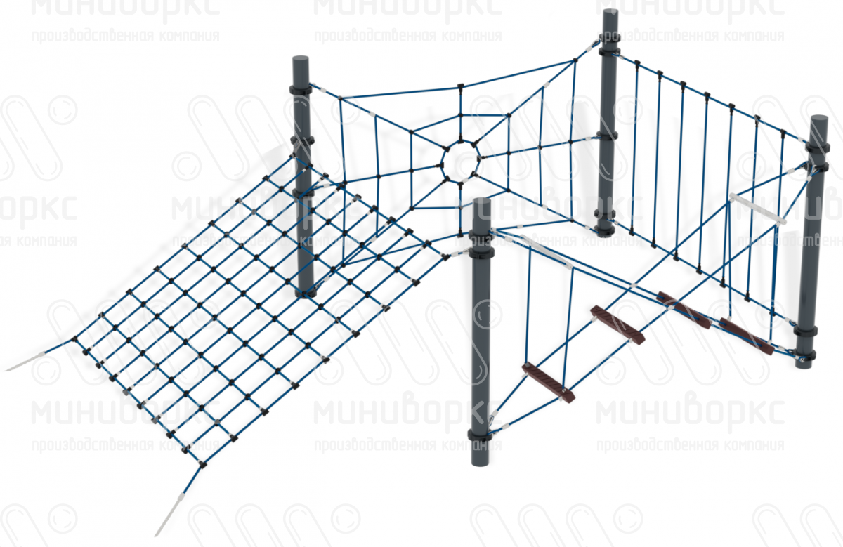 Канатные полосы препятствий – M-0002.20-3w | картинка 1