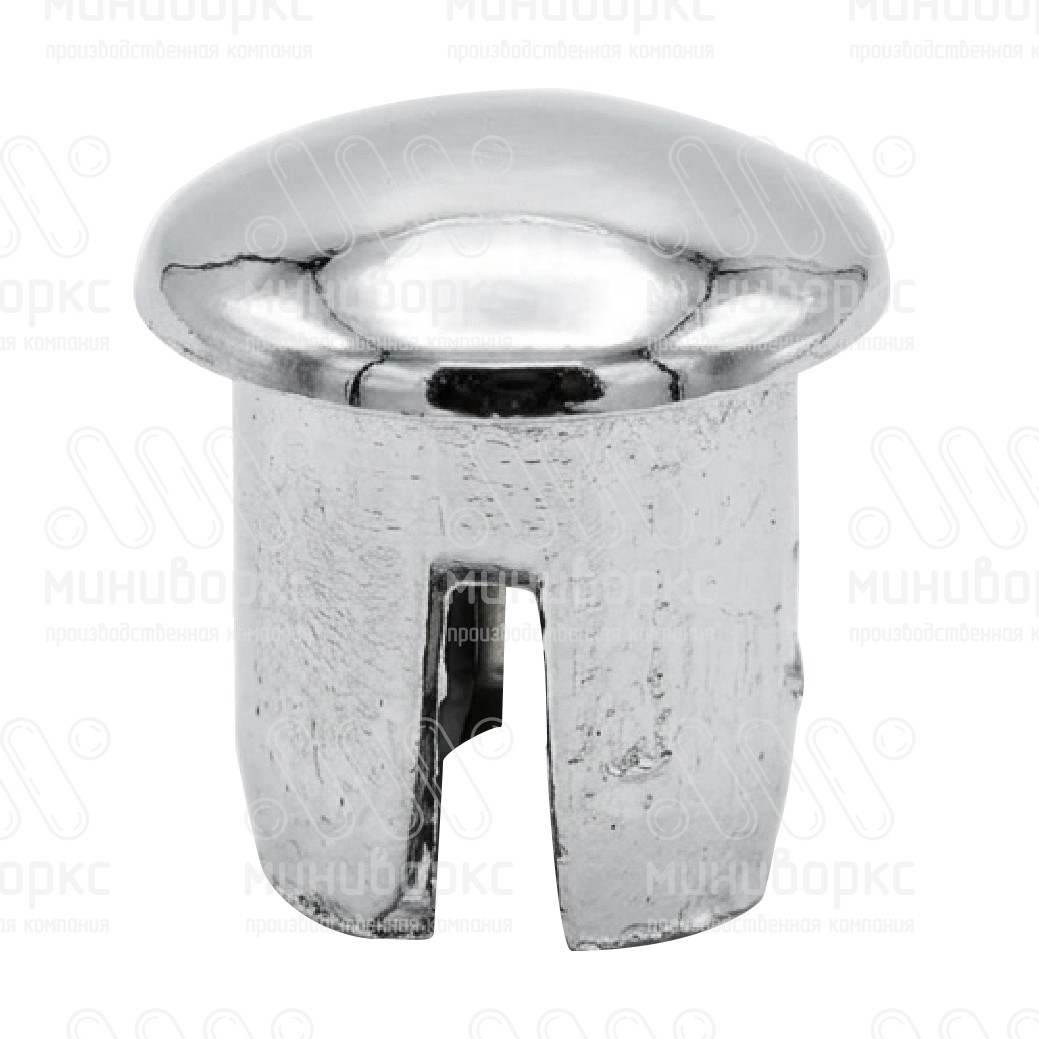 Заглушка пластиковая круглая Ø10, декоративная, цвет хром – 10ДХУ - 1