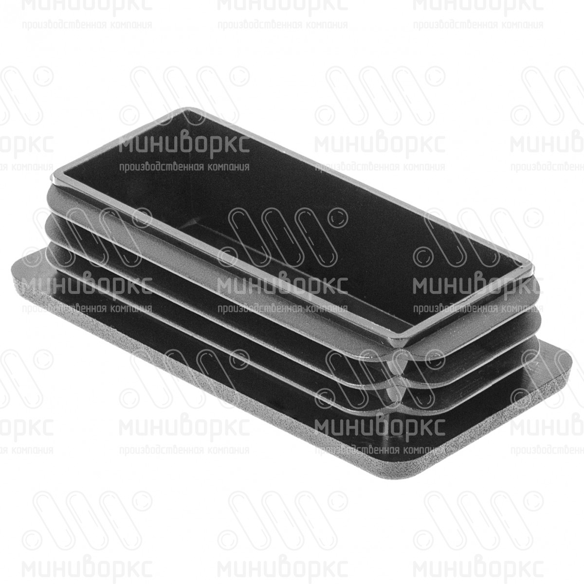 Заглушка пластиковая прямоугольная 50х100, практичная, цвет черный – 50-100ПЧС - 3