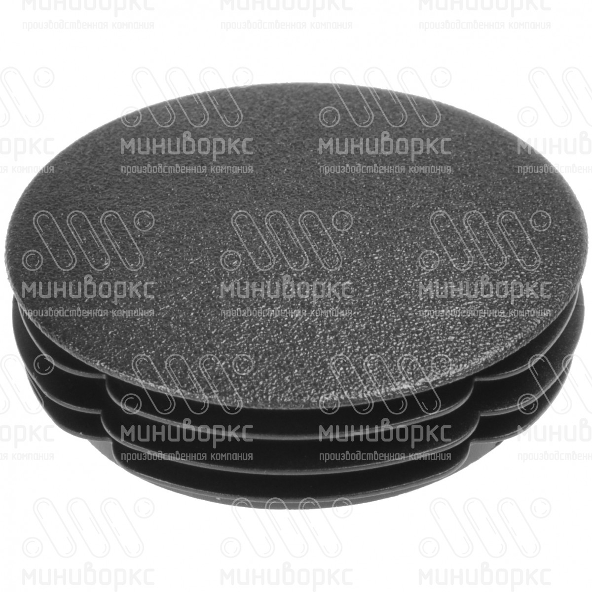 Заглушка пластиковая круглая Ø45 мм, декоративная, серия ILT, стенка 1.0-3.5 мм, цвет черный – ILTB45 - 1