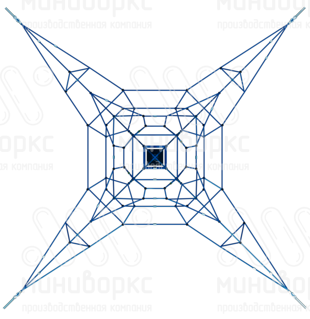 Канатные конструкции Пирамиды – P-0216-g2-Ral7016 | картинка 3