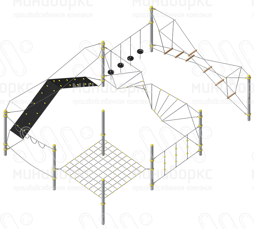 Канатные полосы препятствий – M-1284.20-3w | картинка 2