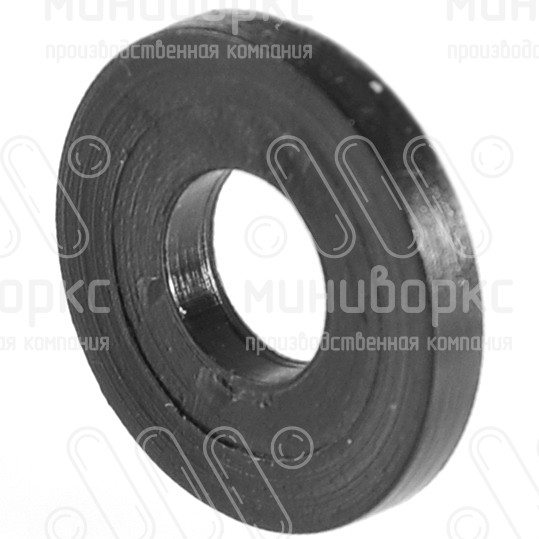 Шайба пластиковая круглая Ø4, наружный Ø10, высота 1.5 мм, цвет черный – ШБ4-10ЧЕ - 2