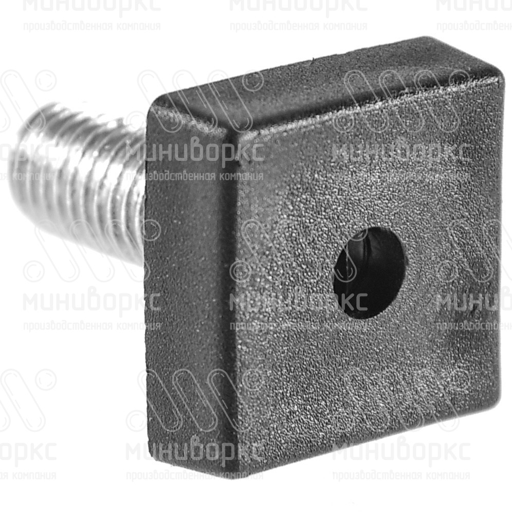 Опора резьбовая M8x25 Ø20x20, цвет черный – LV20830-01H - 2