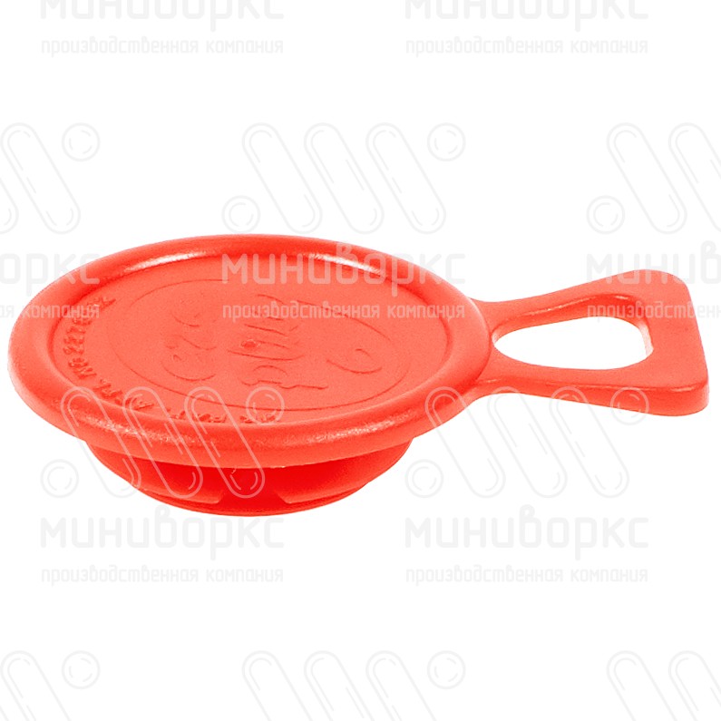 Пластиковая заглушка с лапкой под отверстие Ø19-27.6 мм, подходит под резьбу М26, М28, цвет красный – TP3/4 - 1