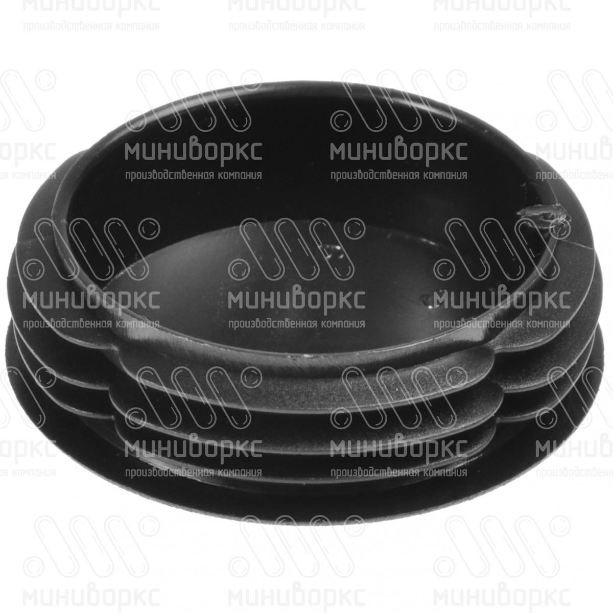 Заглушка пластиковая круглая Ø45 мм, декоративная, серия ILT, стенка 1.0-3.5 мм, цвет черный – ILTB45 - 3