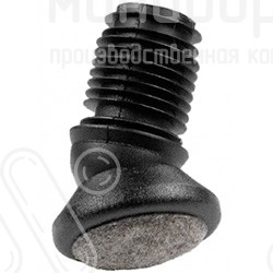 Заглушка для круглой трубы Ø19 мм, с шарнирной опорой и фетровой вставкой в основании, угол наклона до 19°, цвет черный – PINF19x1,5-2 - 1