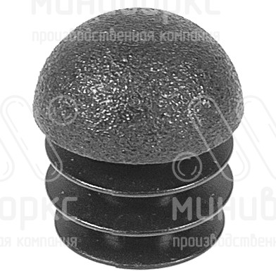 Заглушка пластиковая круглая Ø16, сферическая, серия ILTT, стенка 1.0-2.0 мм, цвет черный – ILTT16 - 1