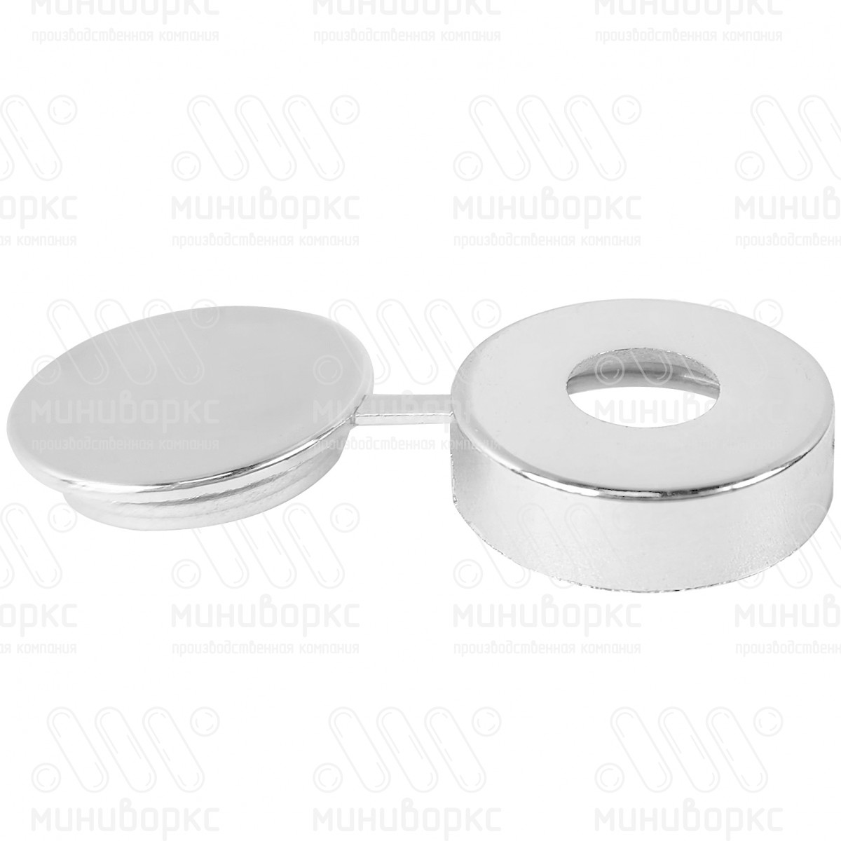 Колпачок хромированный декоративный с шайбой для самореза, отверстие в шайбе 5-6 мм, серия TCV, цвет хром – TCV5-6C - 4