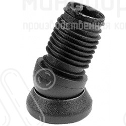 Заглушка для трубы Ø19 мм с шарнирной опорой, угол наклона до 19°, цвет черный – PIN19x1,5-2-B - 1