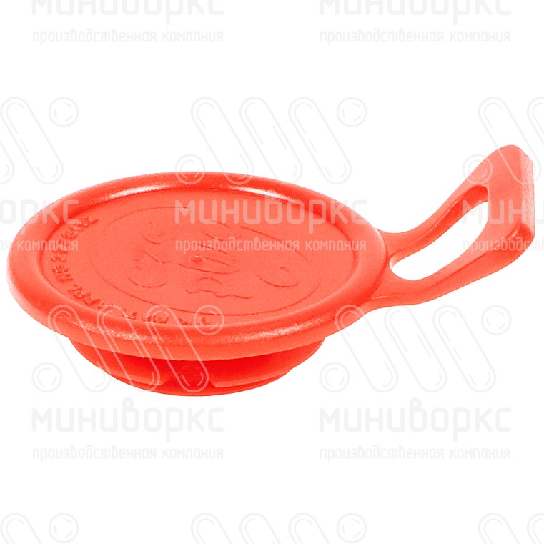 Пластиковая заглушка с лапкой под отверстие Ø19-27.6 мм, подходит под резьбу М26, М28, цвет красный – TP3/4 - 4