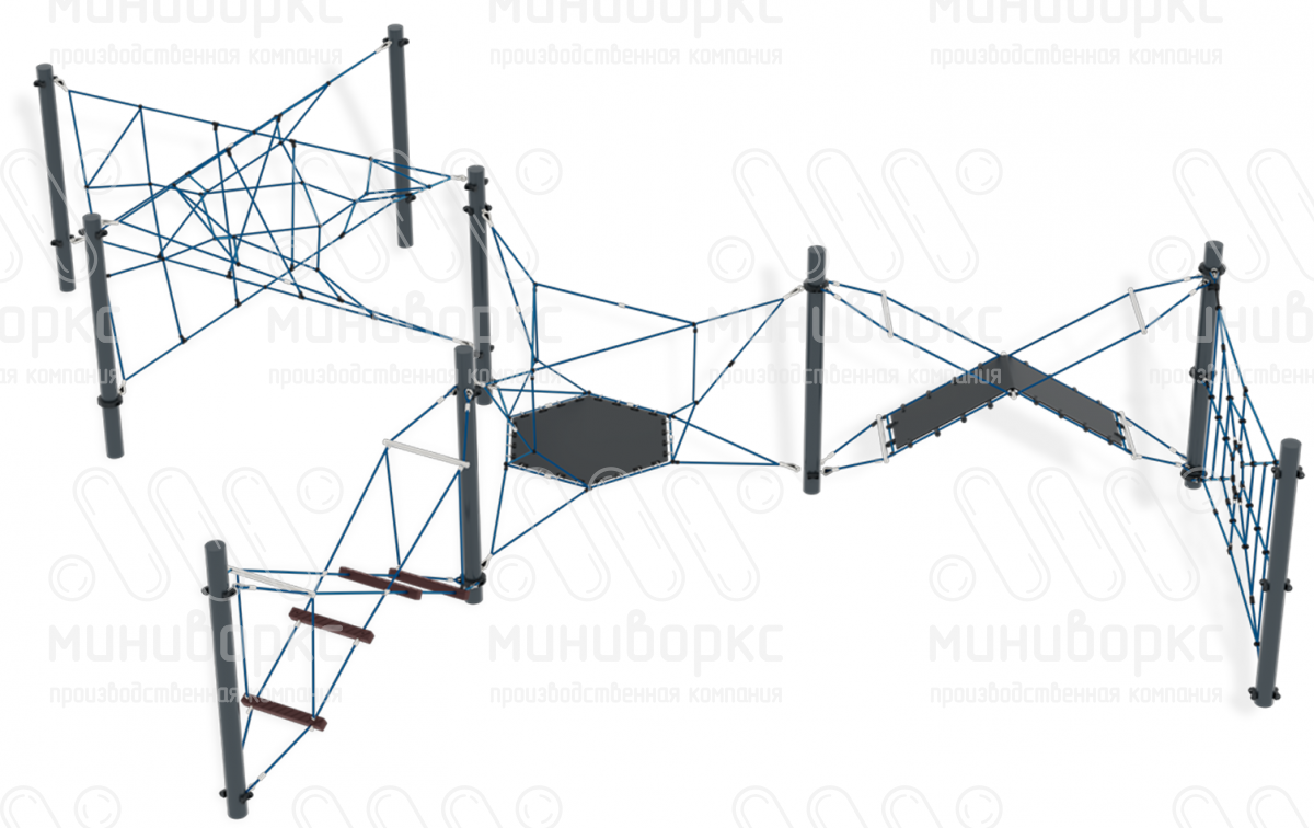 Канатные полосы препятствий – M-0004.20-3w | картинка 1