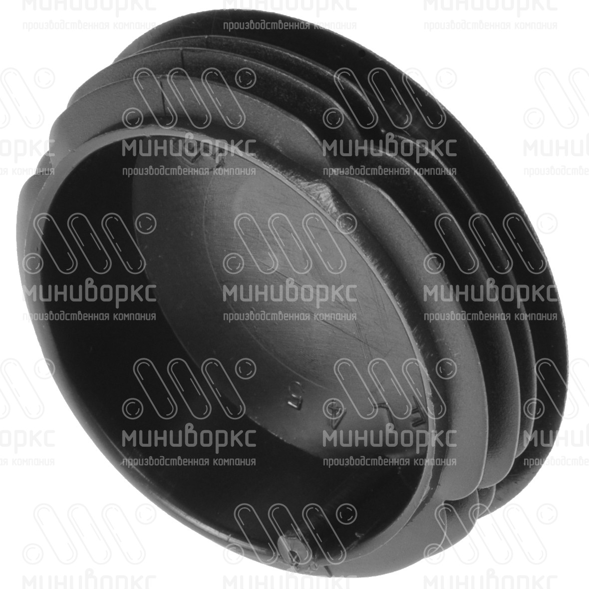 Заглушка пластиковая круглая Ø45 мм, декоративная, серия ILT, стенка 1.0-3.5 мм, цвет черный – ILTB45 - 2