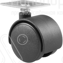 Колесная опора Ø40, на площадке, цвет черный – К40ПЛЧО - 1